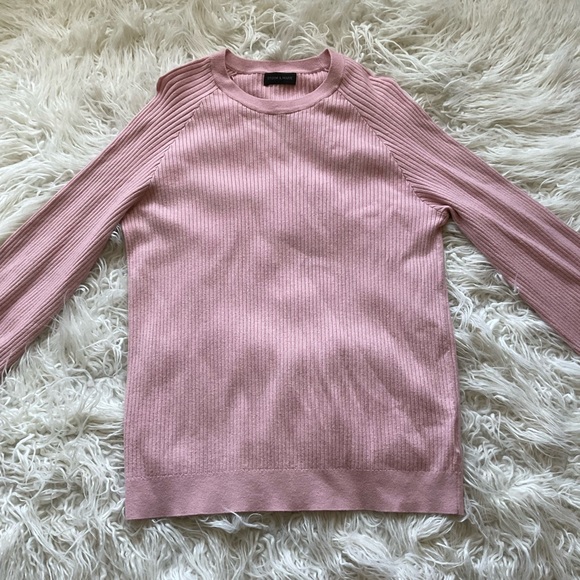 Storm & Marie Ribbed Pink Balloon Sleave‎ Sweater - Picture 1 of 6